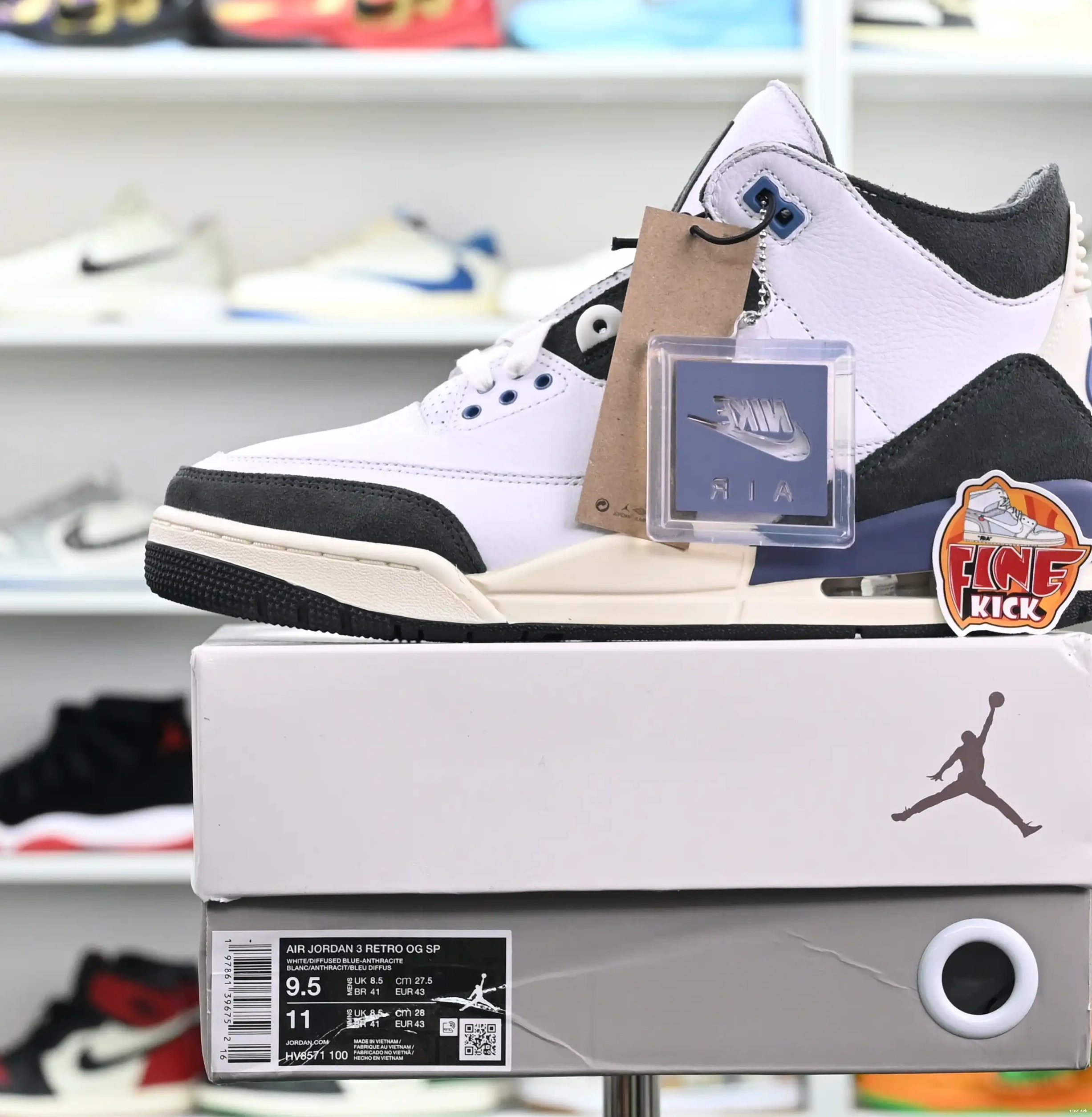Maniére Jordan x BLUE” Jordan3“DIFFUSED Ma A Air 0413